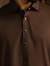 Brown Cut & Sew Kameez Shalwar - ALWA-KS-620