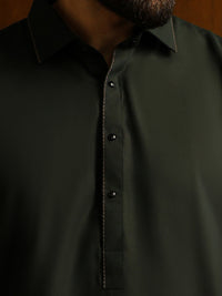 Green Kameez Shalwar - ALWA-KS-621