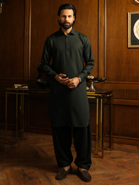 Green Kameez Shalwar - ALWA-KS-621
