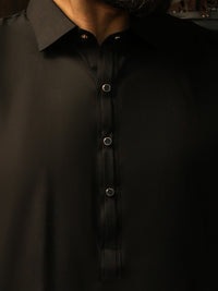 Black Cut & Sew Kameez Shalwar - ALWA-KS-624