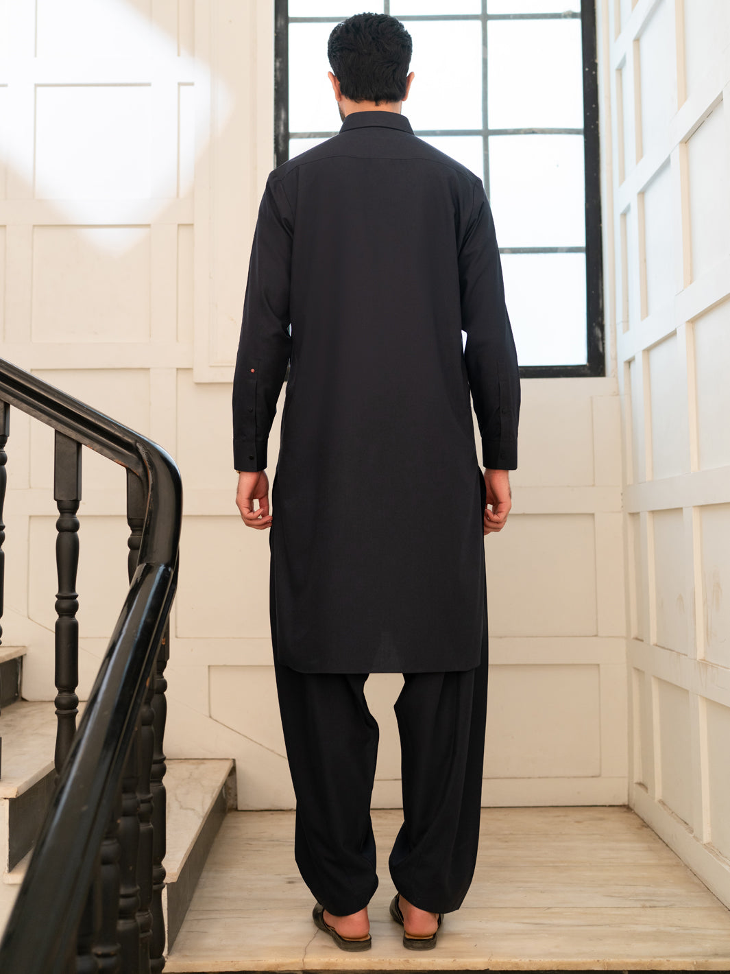 Midnight Blue Cut & Sew Kameez Shalwar - ALWA-KS-628
