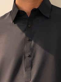 Midnight Blue Cut & Sew Kameez Shalwar - ALWA-KS-628