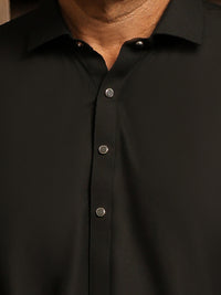Black Plain Kameez Shalwar - ALWA-KS-629A