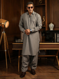 Grey Cuts & Sew Kameez Shalwar - ALWA-KS-630