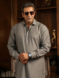 Grey Cuts & Sew Kameez Shalwar - ALWA-KS-630