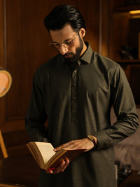 Green Cuts & Sew Kameez Shalwar - ALWA-KS-631