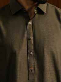 Green Cuts & Sew Kameez Shalwar - ALWA-KS-631