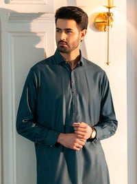 Teal Cut & Sew Kameez Shalwar - ALWA-KS-635