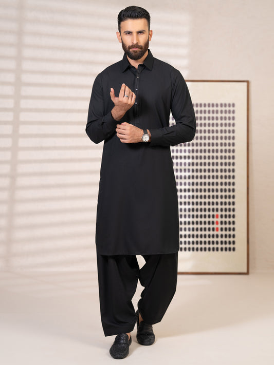 Black Kameez Shalwar - ALWA-KS-642