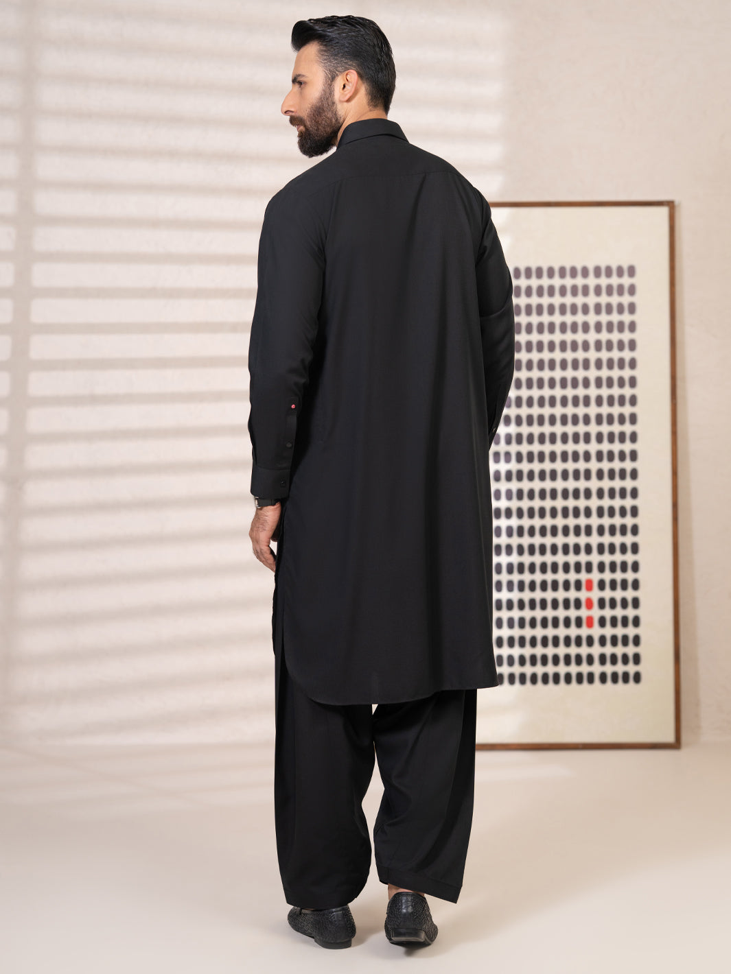 Black Kameez Shalwar - ALWA-KS-642
