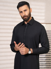 Black Kameez Shalwar - ALWA-KS-642