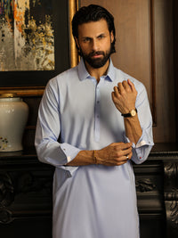 Light Blue Kameez Shalwar - ALWA-KS-643