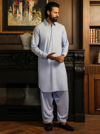 Light Blue Kameez Shalwar - ALWA-KS-643