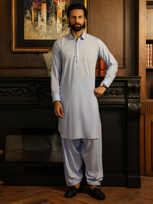 Light Blue Kameez Shalwar - ALWA-KS-643