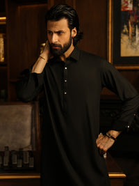 Black Kameez Shalwar - ALWA-KS-644
