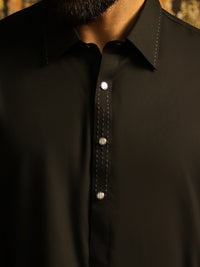 Black Kameez Shalwar - ALWA-KS-644