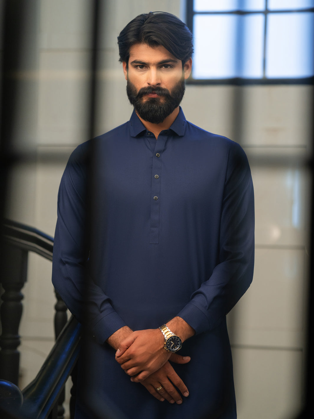 Blue Cut & Sew Kameez Shalwar - ALWA-KS-647