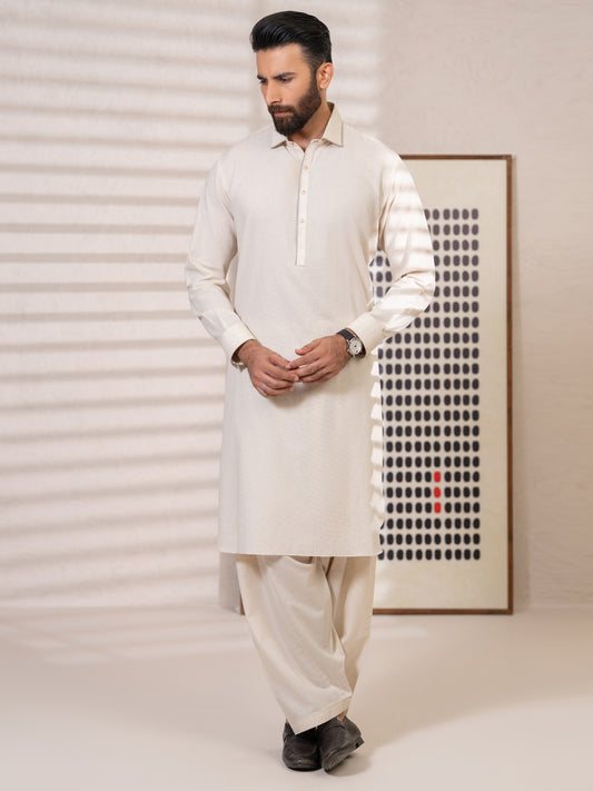 Ivory Kameez Shalwar - ALWA-KS-649