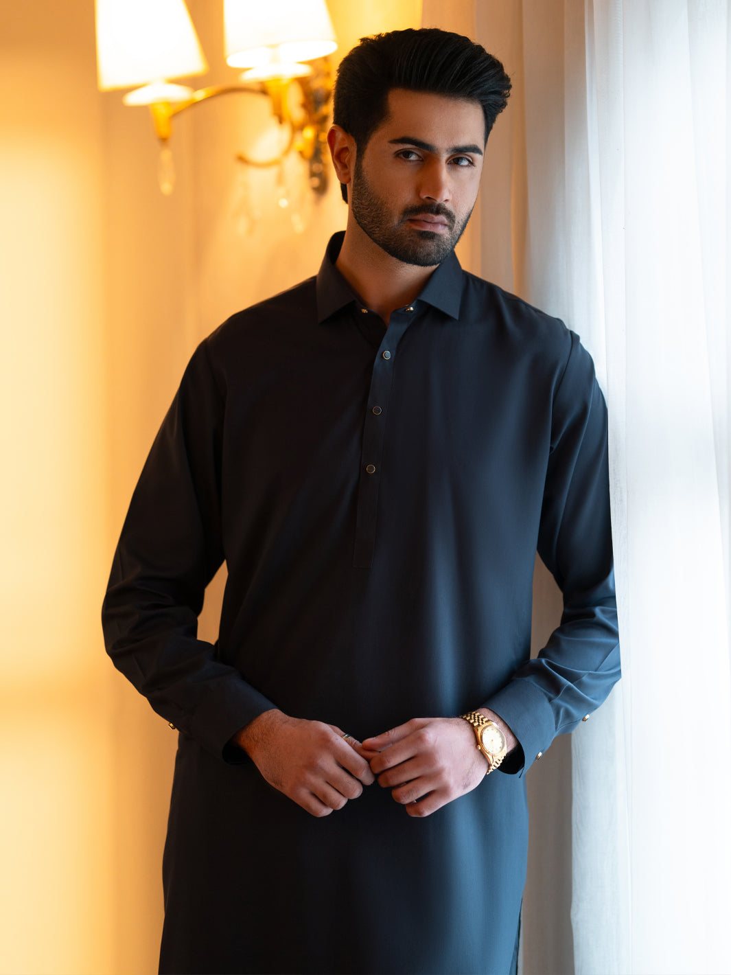 Grey Cut & Sew Kameez Shalwar - ALWA-KS-654