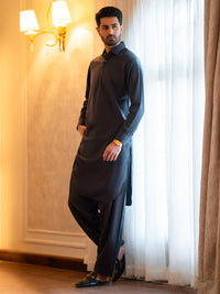 Grey Cut & Sew Kameez Shalwar - ALWA-KS-654