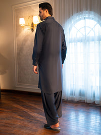 Grey Cut & Sew Kameez Shalwar - ALWA-KS-654