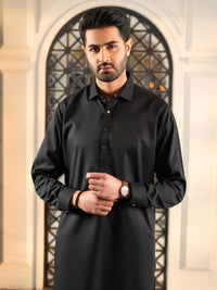 Black Cut & Sew Kameez Shalwar - ALWA-KS-656