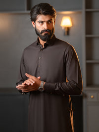 Brown Cut & Sew Kameez Shalwar - ALWA-KS-657