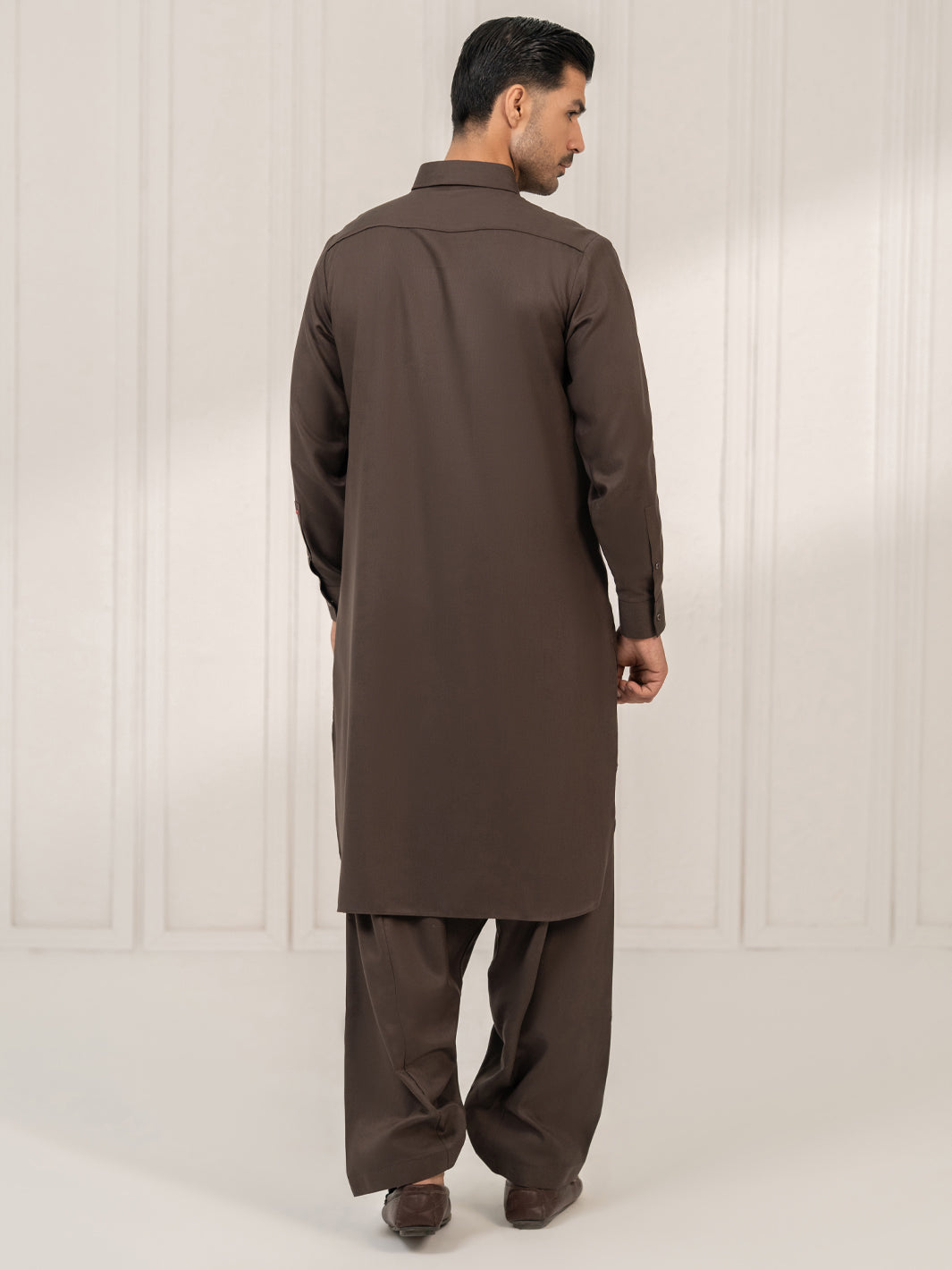 Brown Kameez Shalwar - ALWA-KS-669