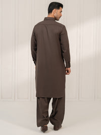 Brown Kameez Shalwar - ALWA-KS-669