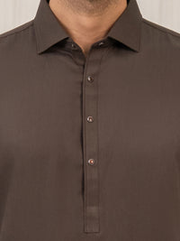 Brown Kameez Shalwar - ALWA-KS-669
