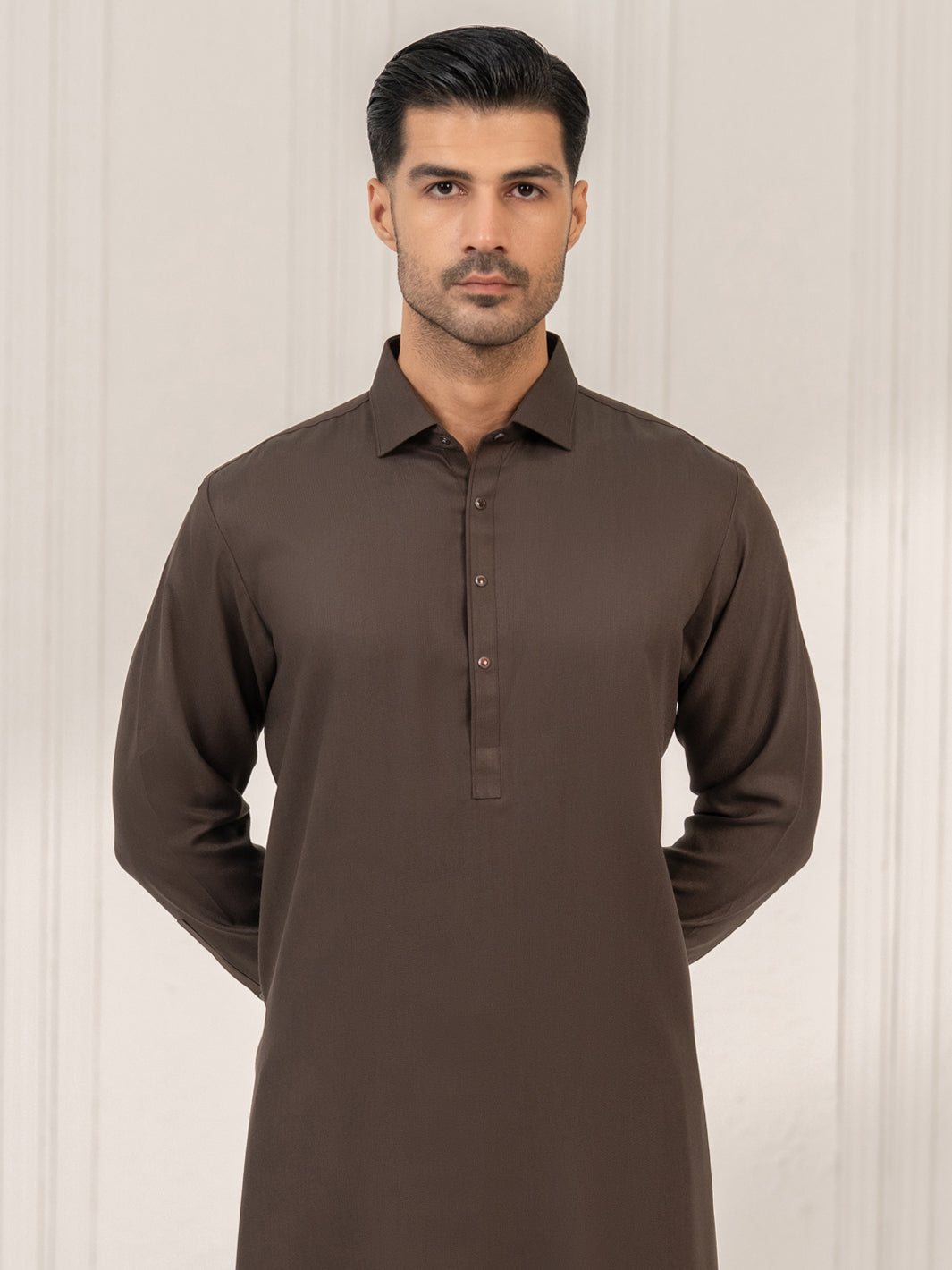 Brown Kameez Shalwar - ALWA-KS-669