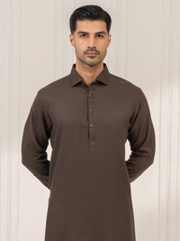 Brown Kameez Shalwar - ALWA-KS-669