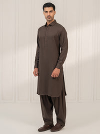 Brown Kameez Shalwar - ALWA-KS-669