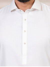 White Kameez Shalwar - ALWA-KS-695