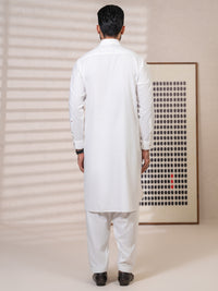 White Kameez Shalwar - ALWA-KS-695