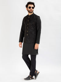 Black Blended Waistcoat - AL-WC-297-R1