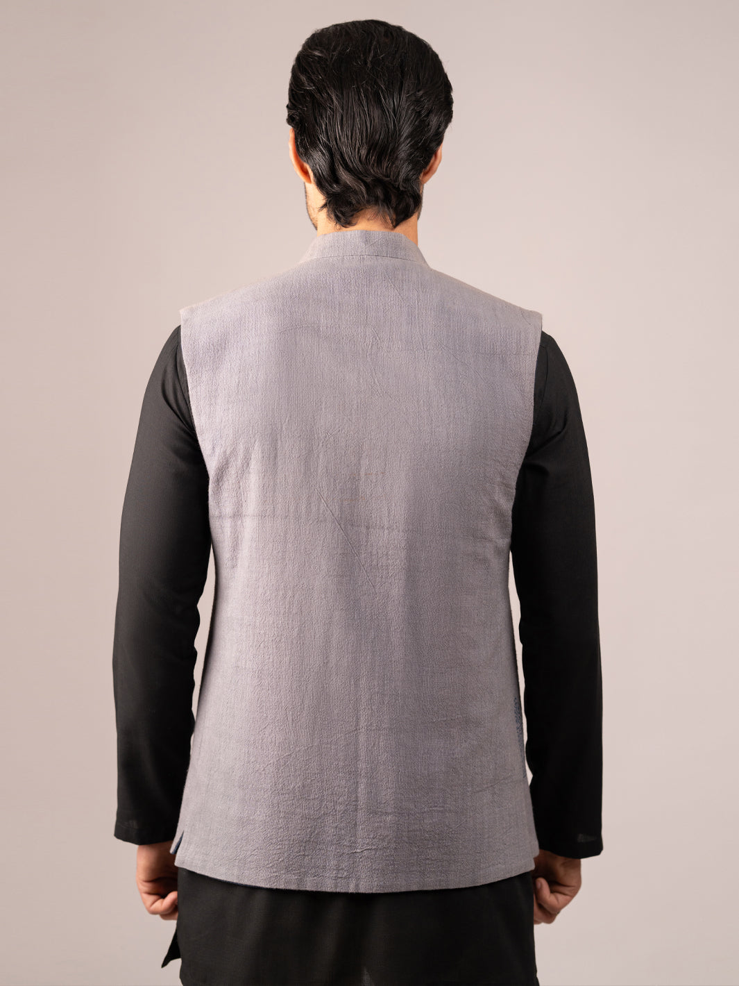 Grey Blue Casual Waistcoat - AL-WC-474