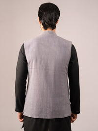 Grey Blue Casual Waistcoat - AL-WC-474
