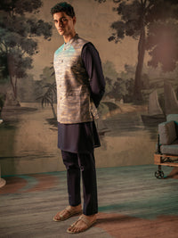 Blue Blended Waistcoat - AL-WC-502