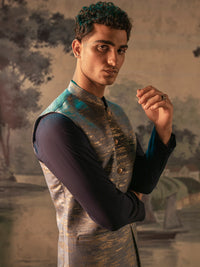 Blue Blended Waistcoat - AL-WC-502
