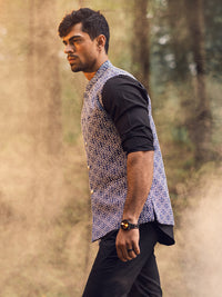Blue Blended Waistcoat - AL-WC-514