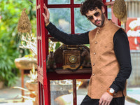 Light Brown Blended Waistcoat - AL-WC-525
