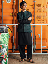 Dark Green Waistcoat - AL-WC-598B