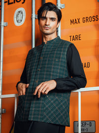 Dark Green Waistcoat - AL-WC-598B