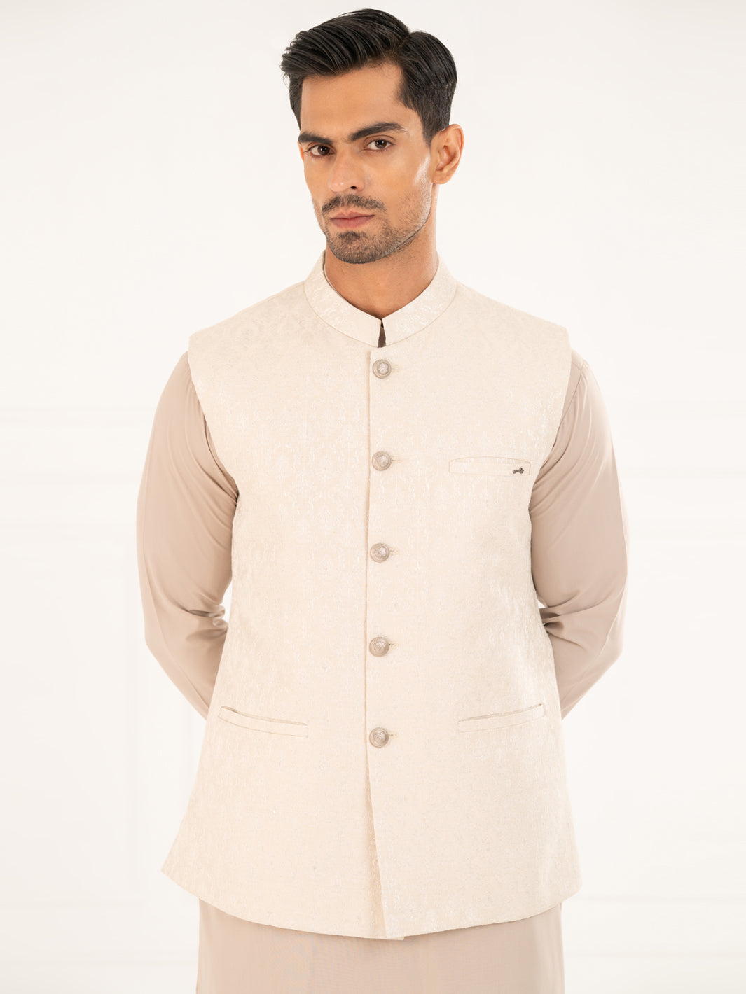 White Formal Waistcoat - AL-WC-601