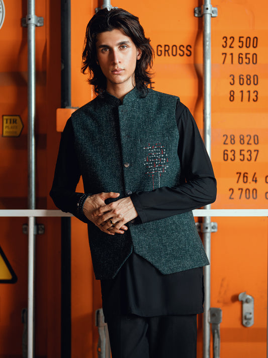 Green Formal Waistcoat - AL-WC-607