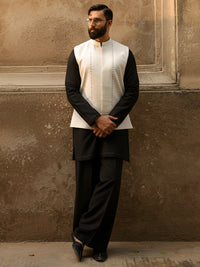 White Cotton Cut & Sew Waistcoat - AL-WC-608B