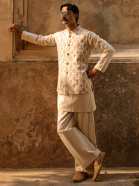 Beige Semi-Formal Waistcoat - AL-WC-615