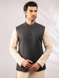 Grey Cut & Sew Waistcoat - AL-WC-616