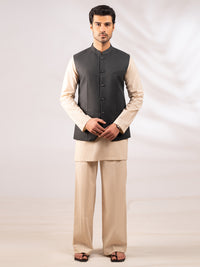 Grey Cut & Sew Waistcoat - AL-WC-616